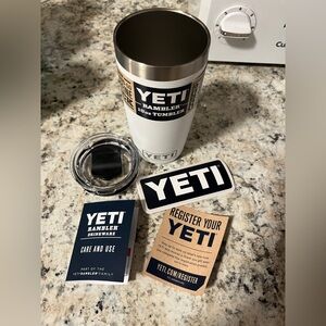 NEW Yeti Rambler 10oz tumbler mug cup white insulated magslider RETIRED RARE